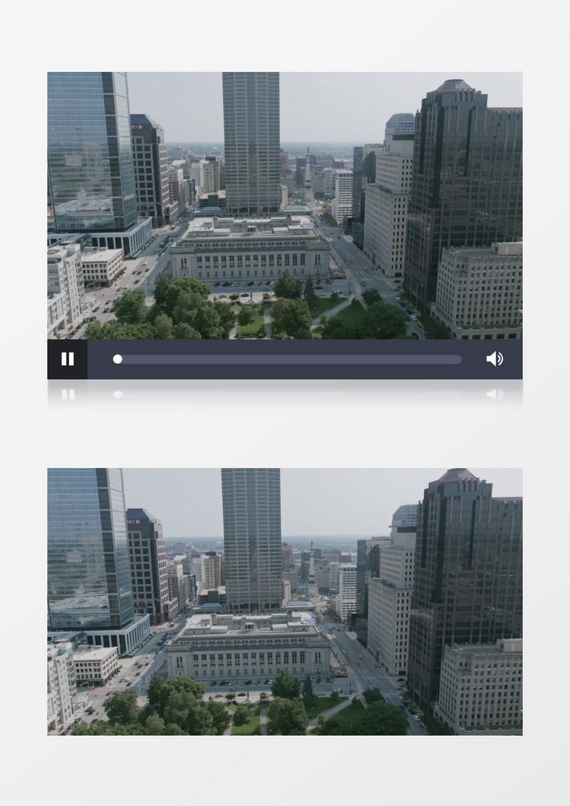 高耸的城市建筑景观实拍视频素材