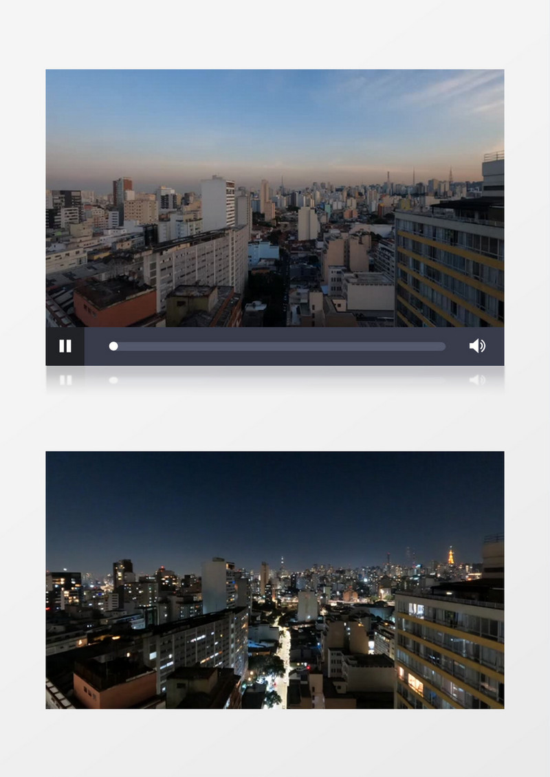 延时拍摄从天黑到天亮城市的变化实拍视频素材