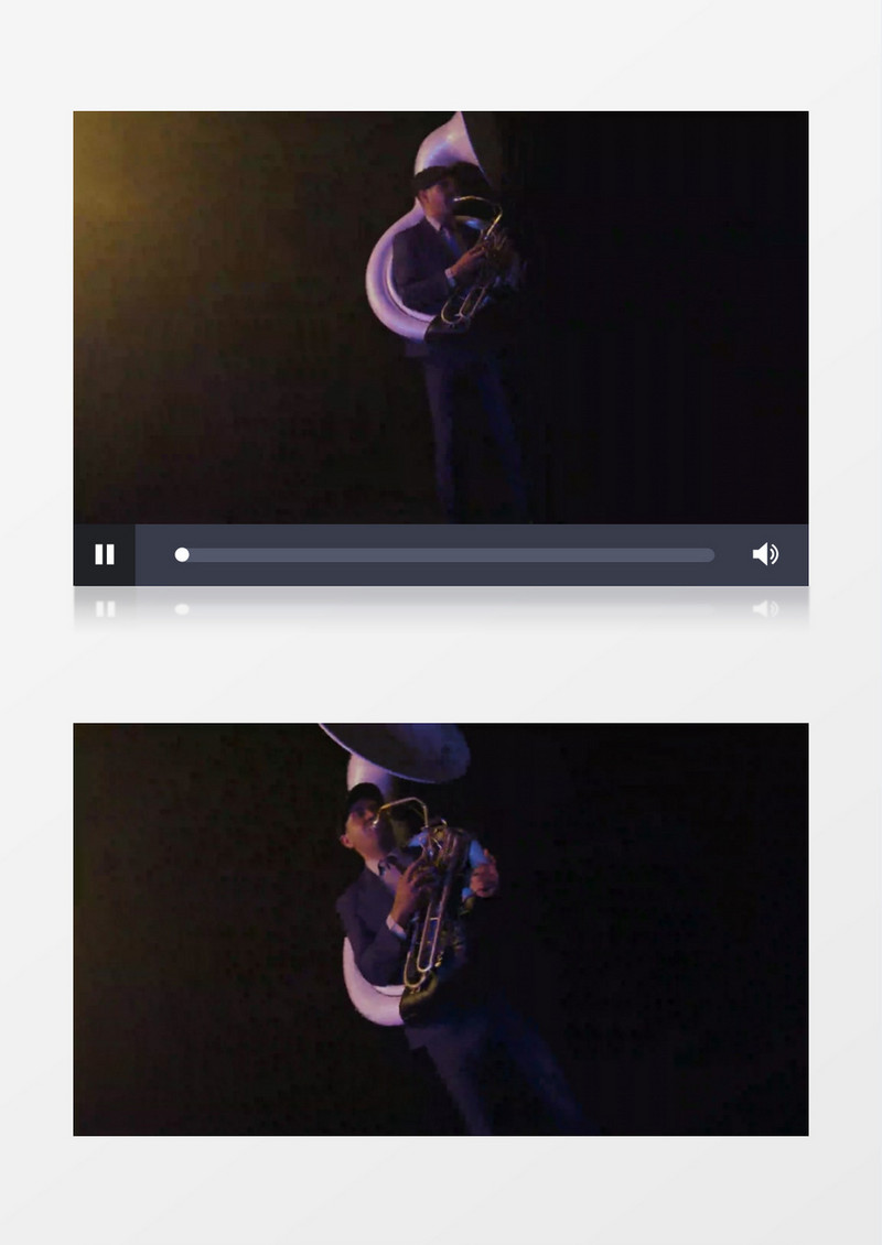 男人在舞台上演奏乐器实拍视频素材