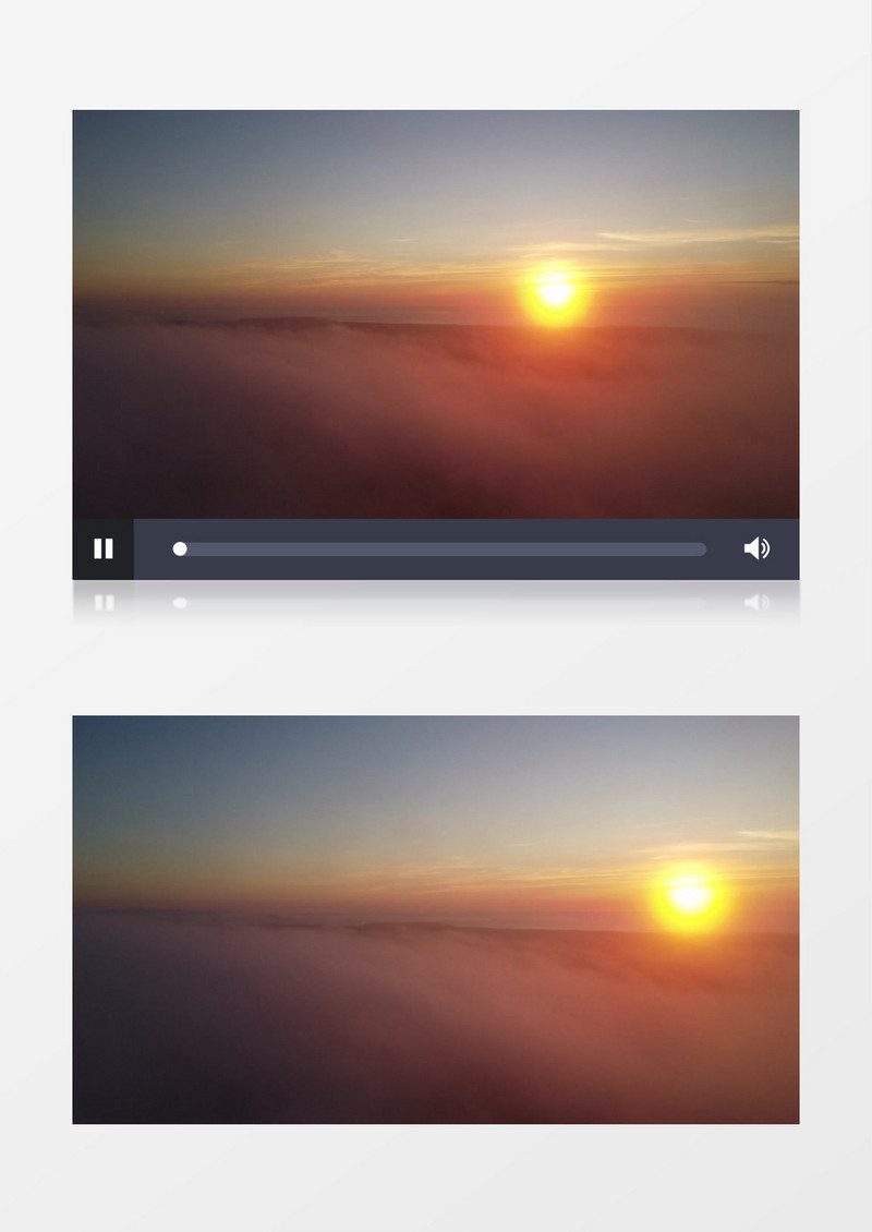 航拍天空中的落日和夕阳下的景色实拍视频素材