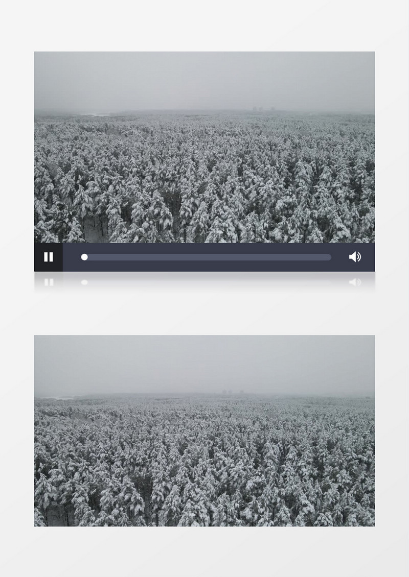 航拍被雪覆盖的山林实拍视频素材实拍视频素材
