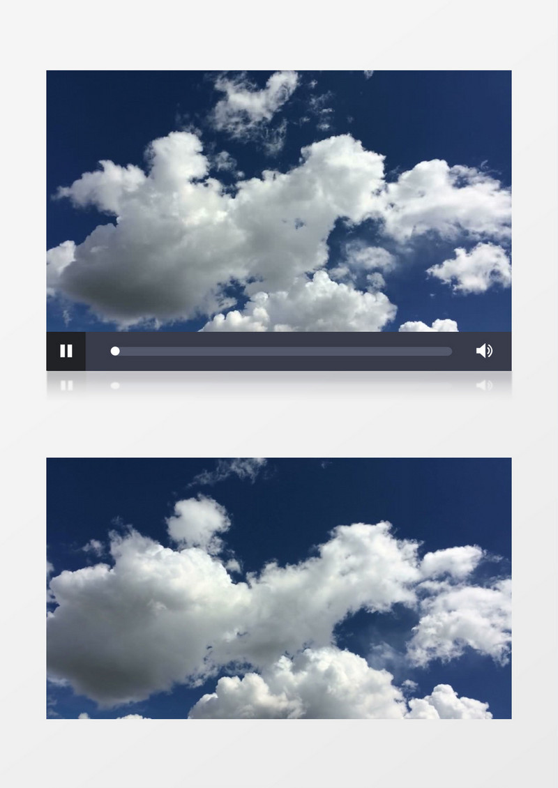 延时拍摄蓝天下的白云变化实拍视频素材实拍视频素材