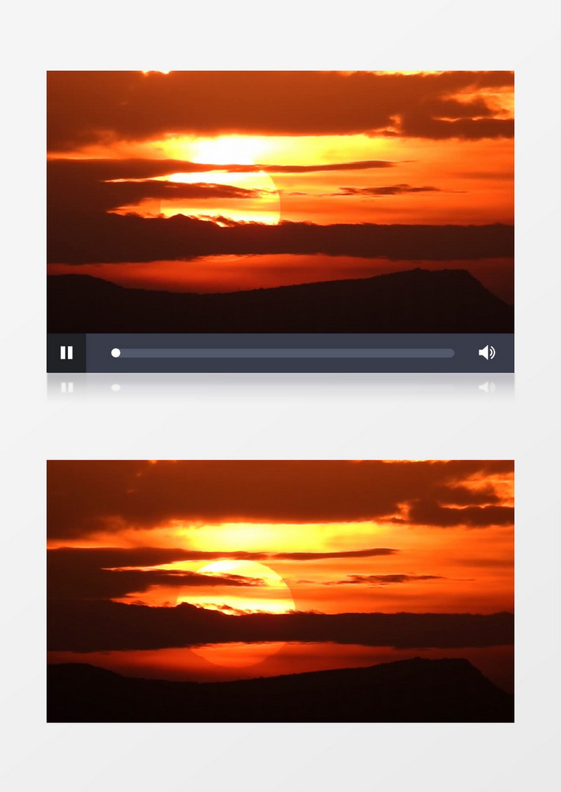 延时拍摄夕阳缓缓落下实拍视频素材实拍视频素材