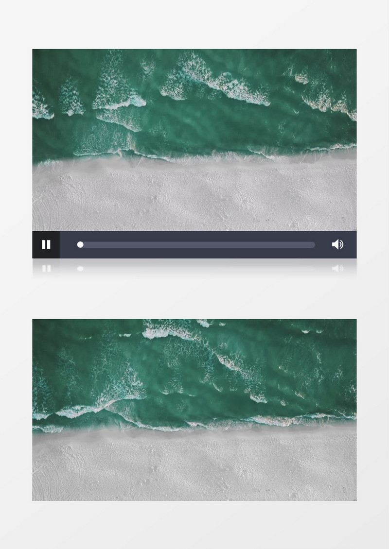 碧绿的海水不断的冲刷着岸边实拍视频素材