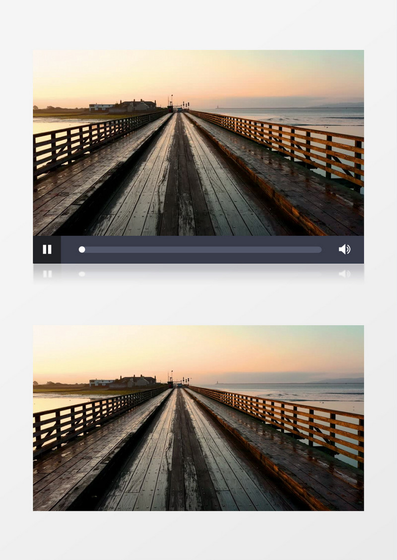 海边的木桥实拍视频素材