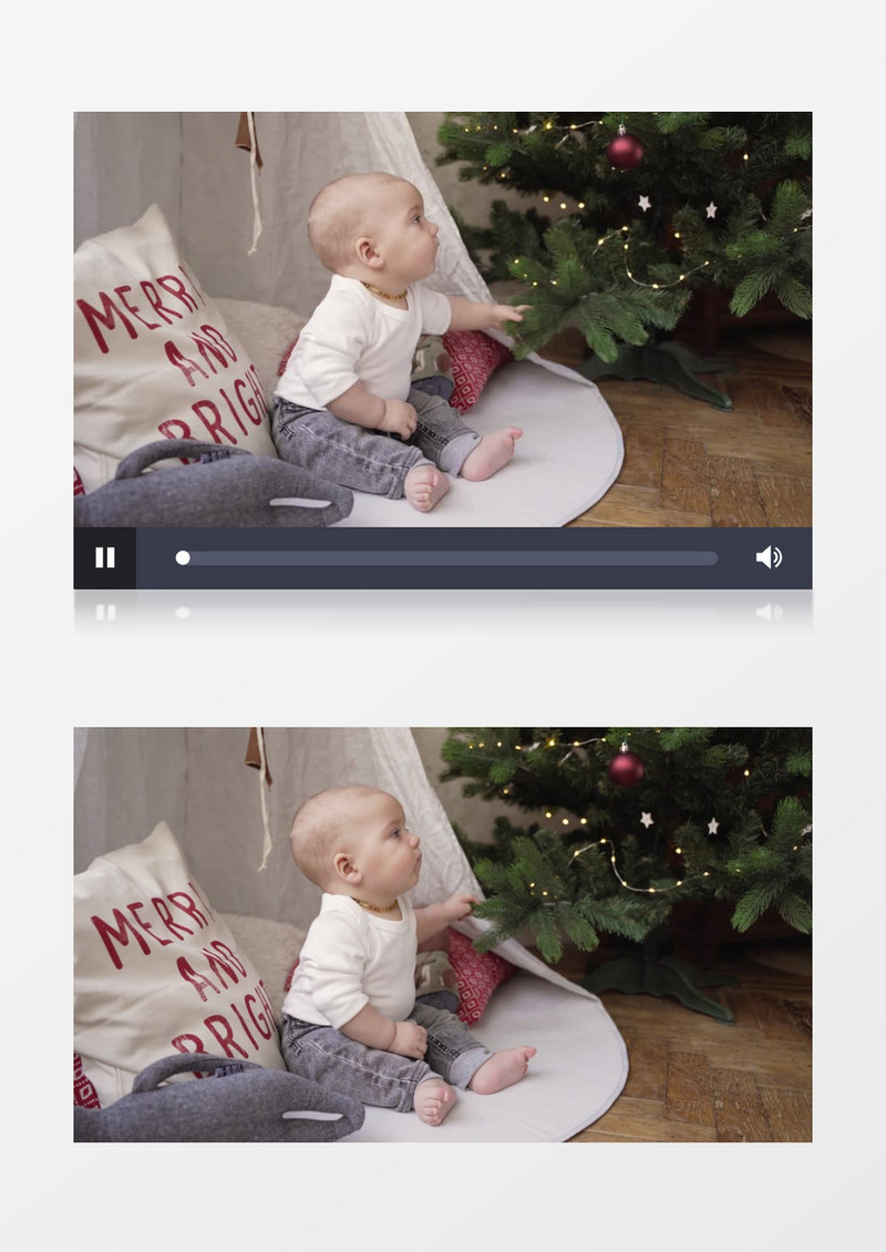 小宝宝坐在地垫上玩耍实拍视频素材实拍视频素材