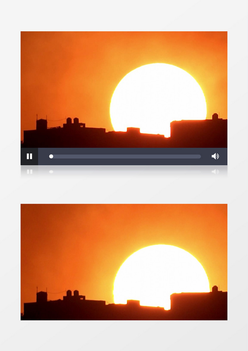 延时拍摄夕阳下落的过程实拍视频素材