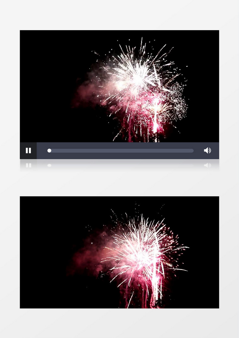 不同颜色的烟花在空中绽放实拍视频素材