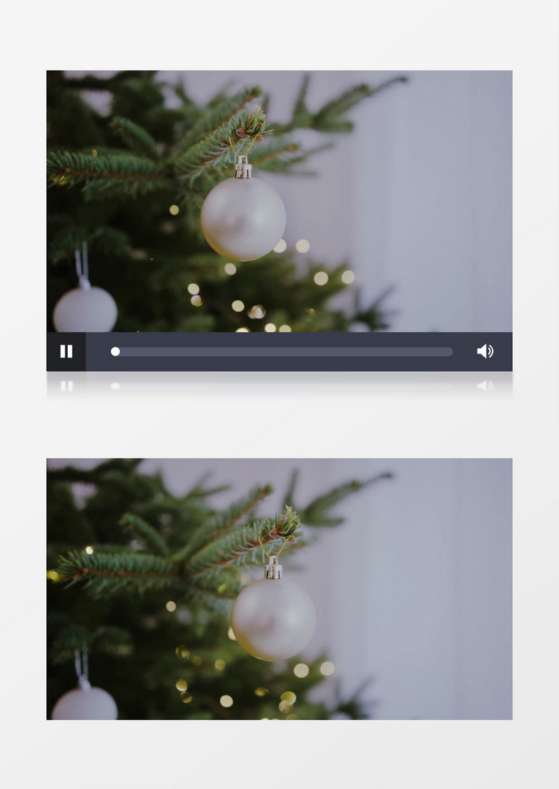 挂在圣诞树上的装饰球实拍视频素材