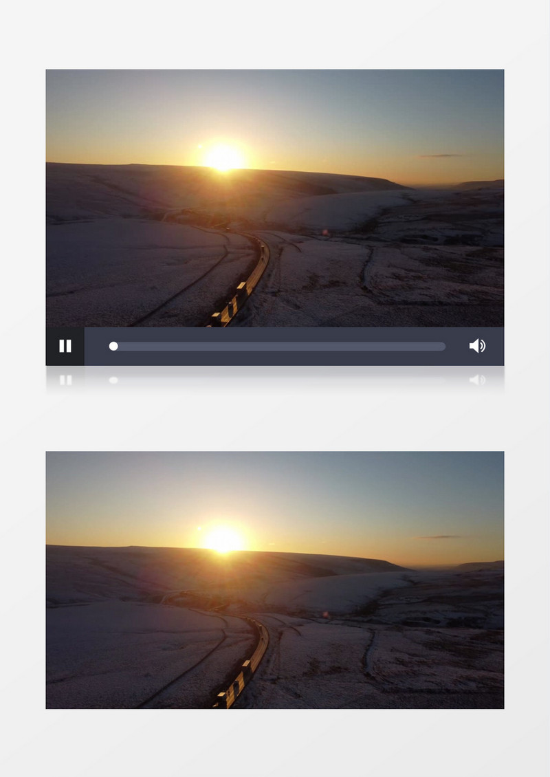 车辆在夕阳的照耀下行驶实拍视频素材