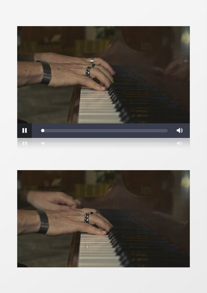 一双手在演奏钢琴实拍视频素材