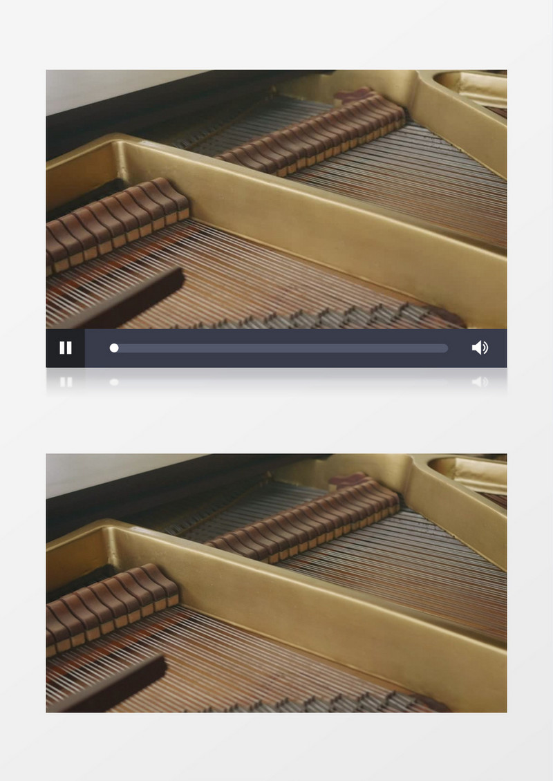 运作的钢琴内部按键实拍视频素材