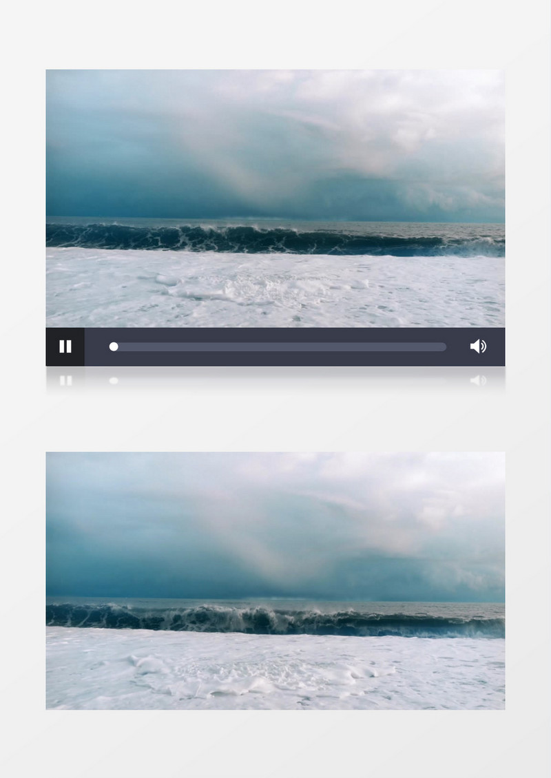 翻腾的海浪激起层层涟漪实拍视频素材