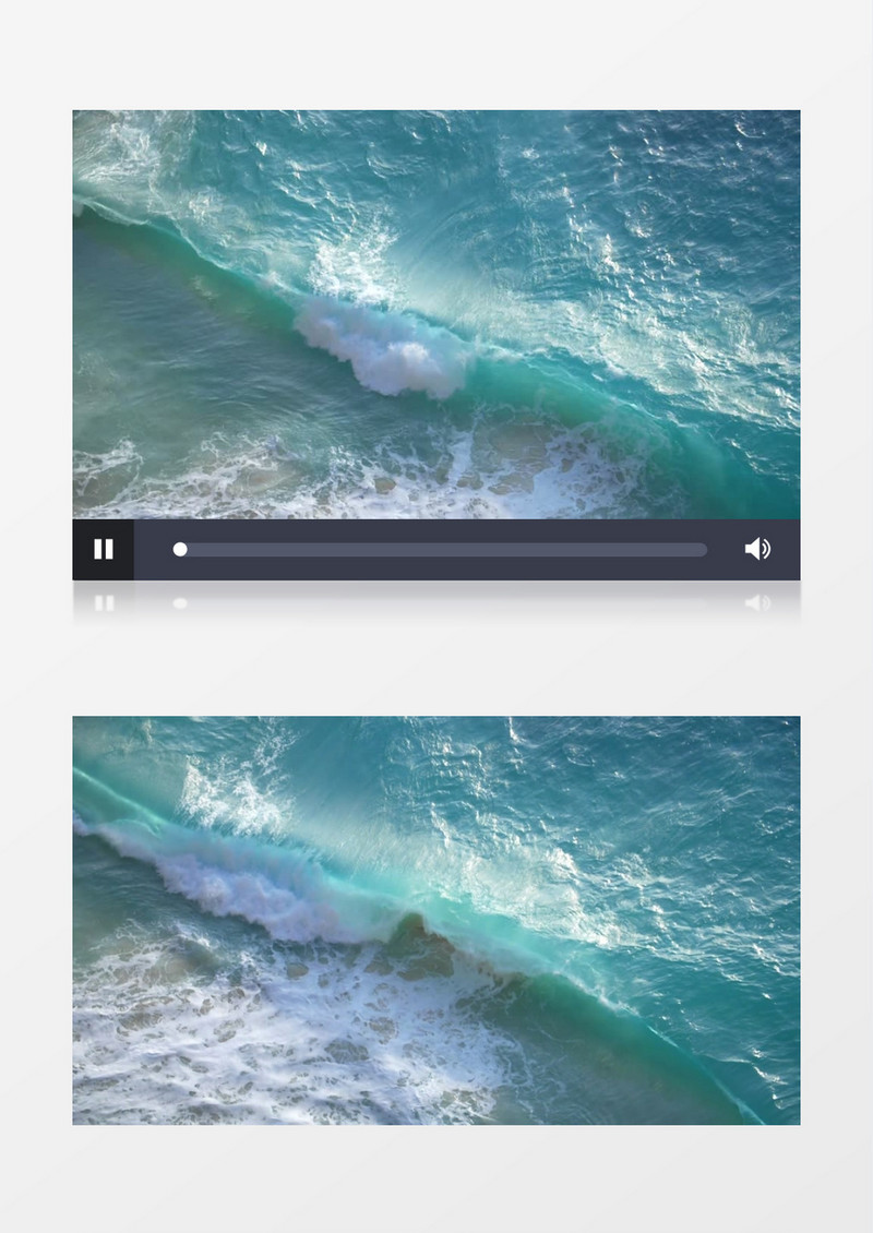 海浪翻涌着冲向沙滩实拍视频素材