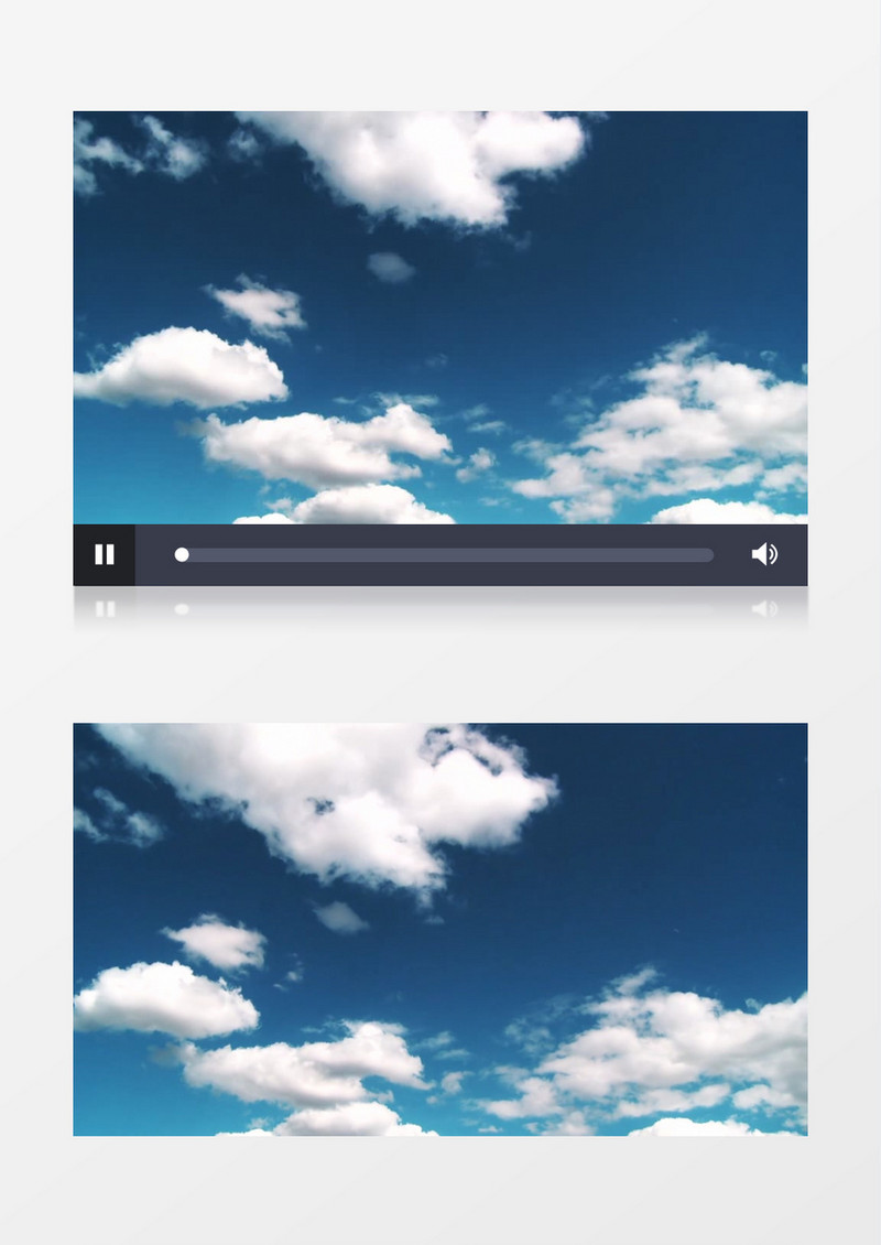 延时拍摄蓝天中翻腾的云团实拍视频素材