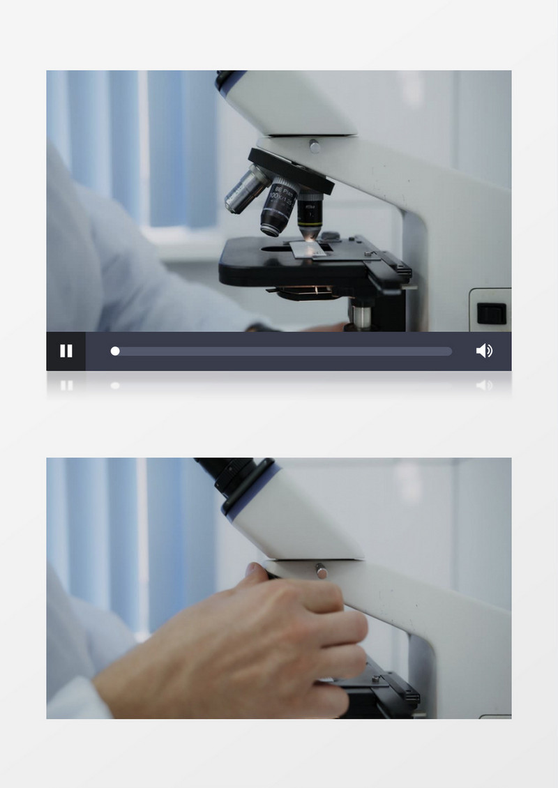 医生调整显微镜进行观察实拍视频素材