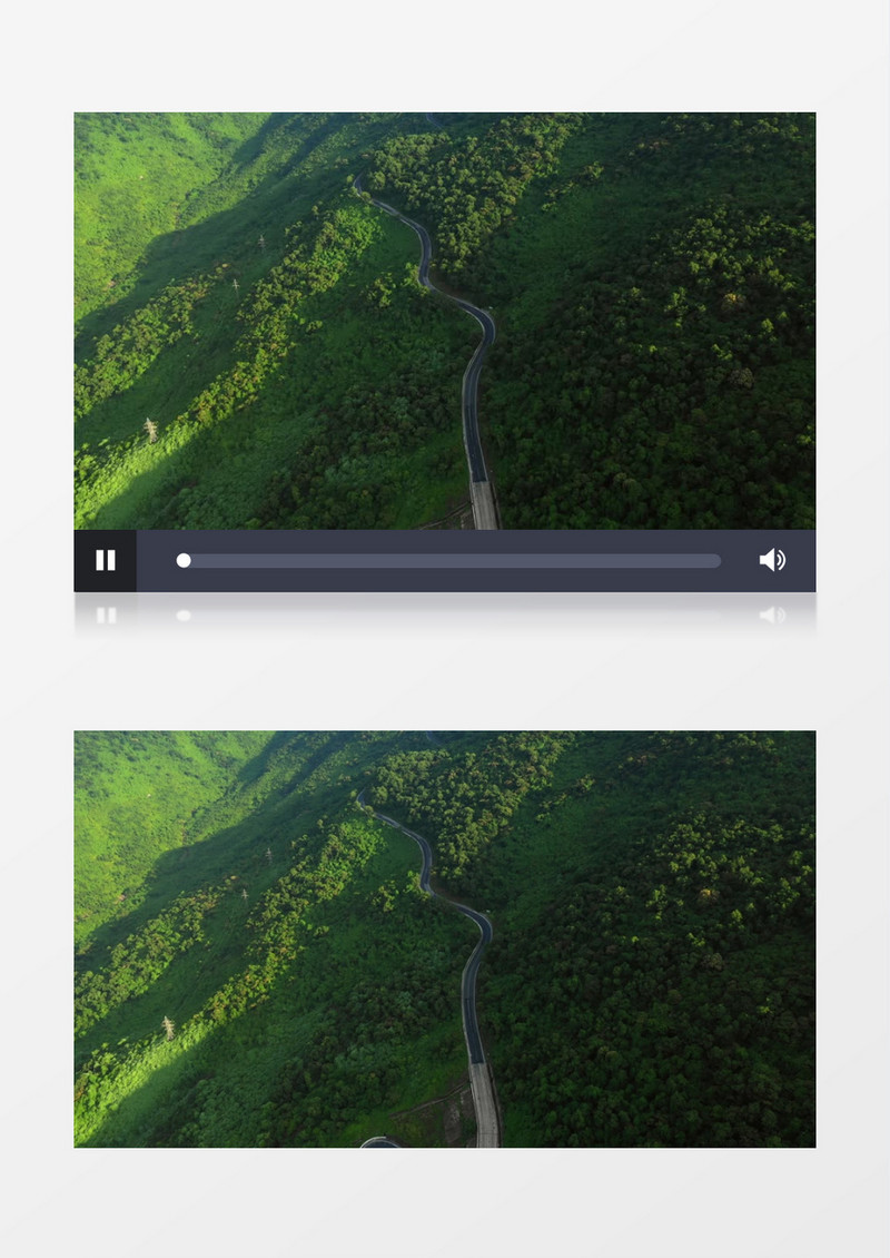 航拍公路及两边的森林实拍视频素材