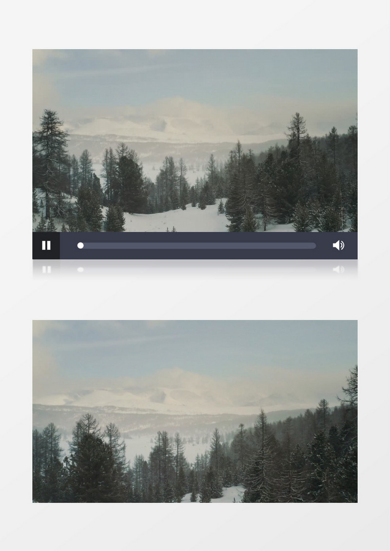航拍大雪覆盖的森林实拍视频素材