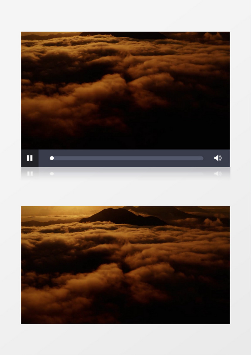 阳光照耀的云团及山峰实拍视频素材