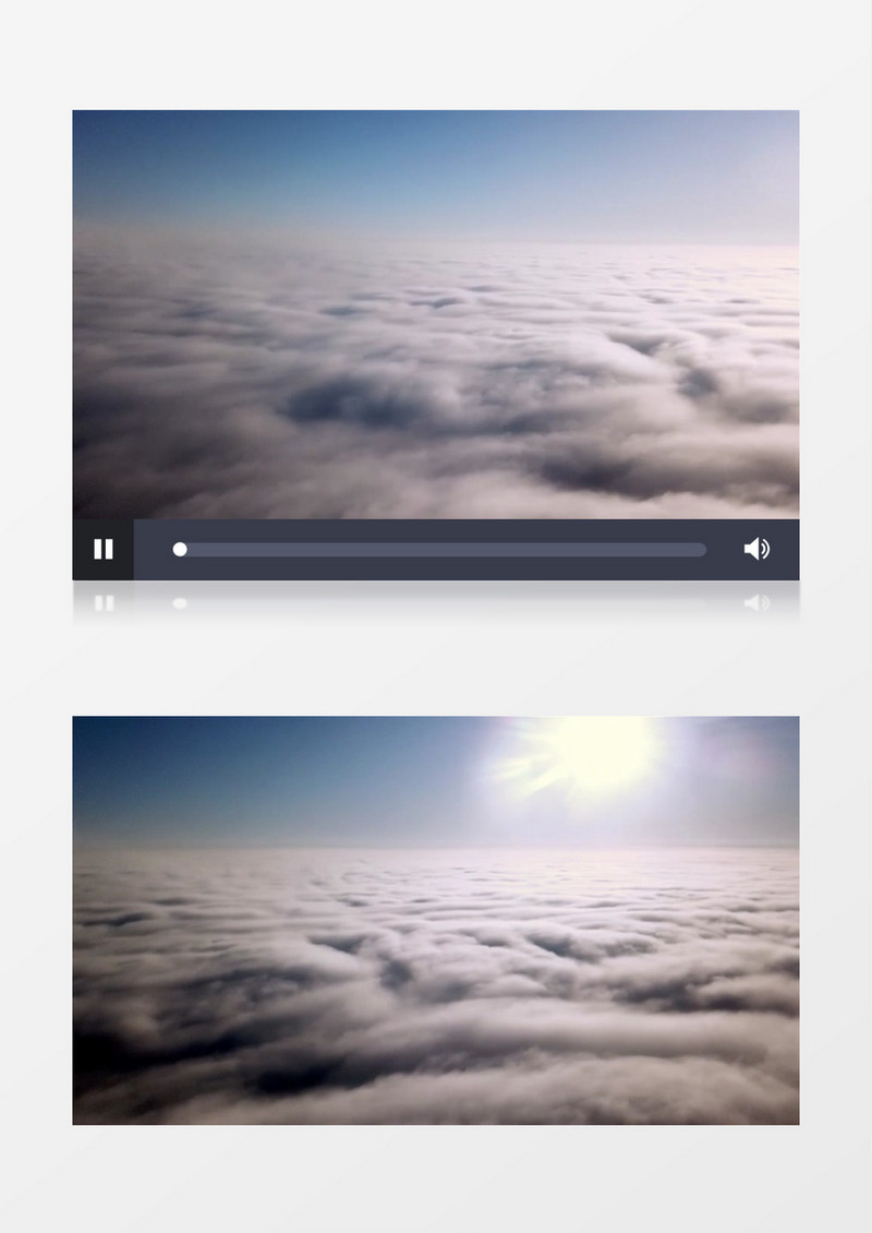 镜头穿梭在一望无际的云层中实拍视频素材