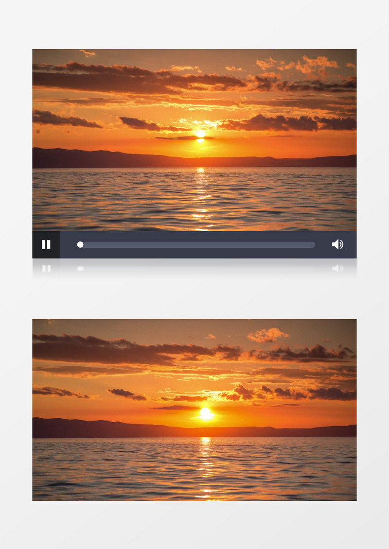 延时拍摄海平面太阳落下实拍视频素材