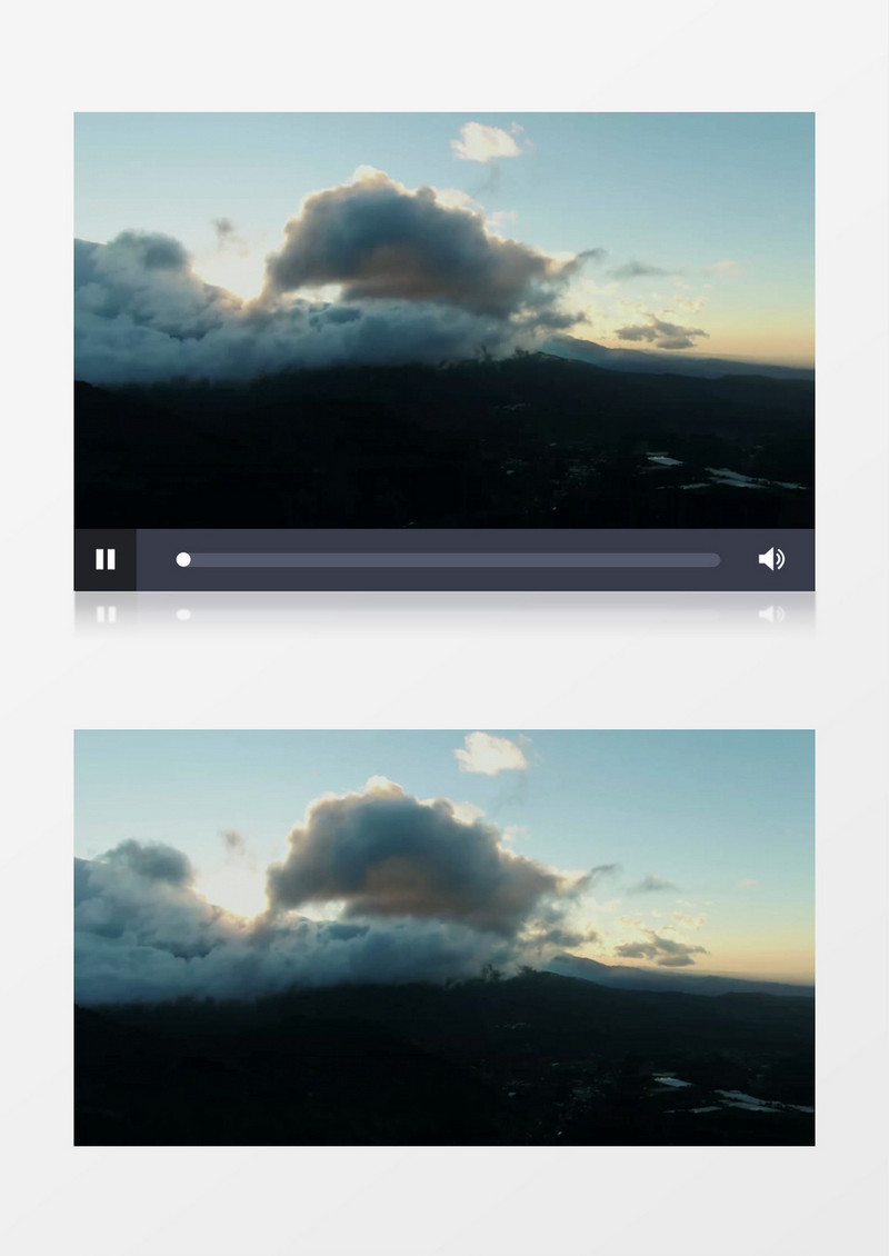 延时拍摄翻滚的云团实拍视频素材