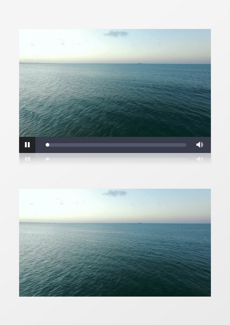 航拍广阔的海水泛起波浪实拍视频素材