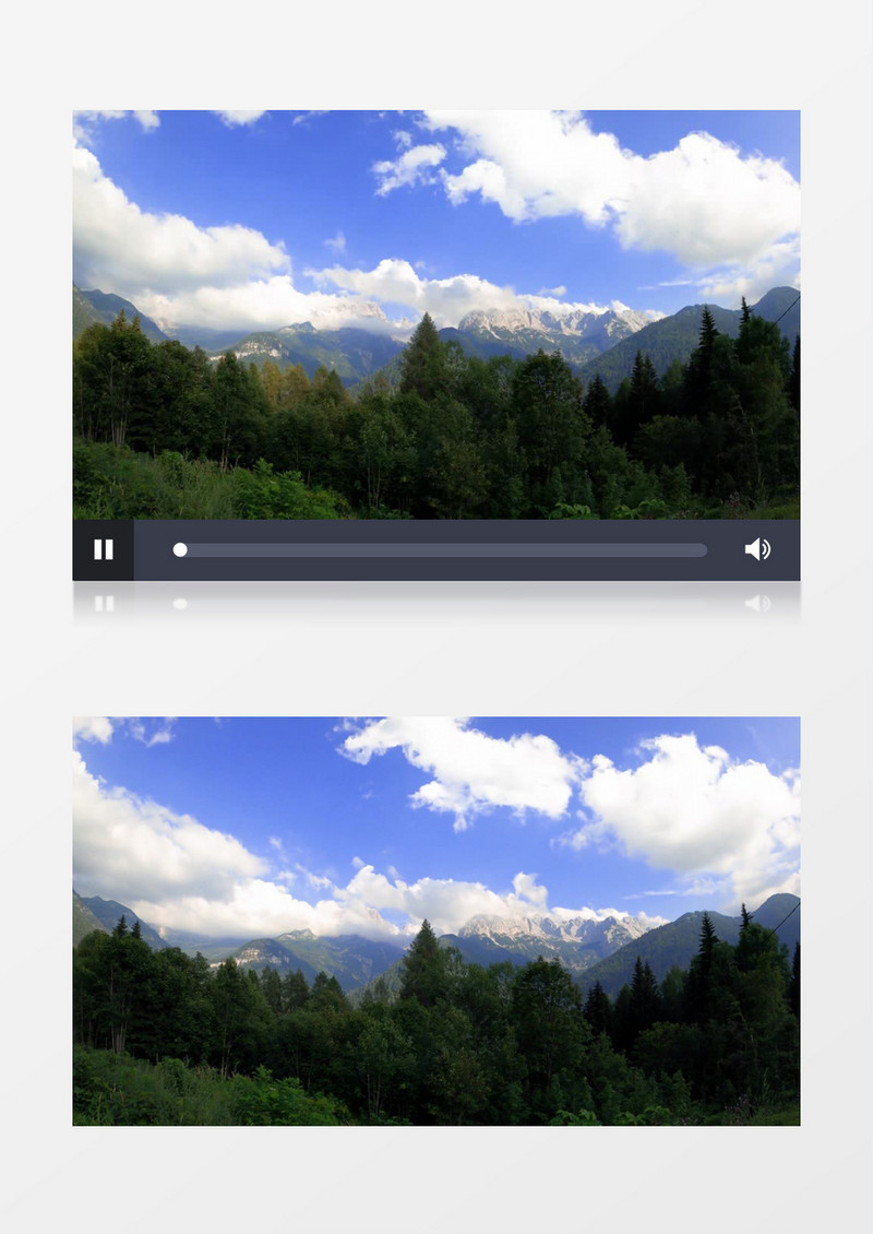 延时拍摄森林上空云层的运动实拍视频素材