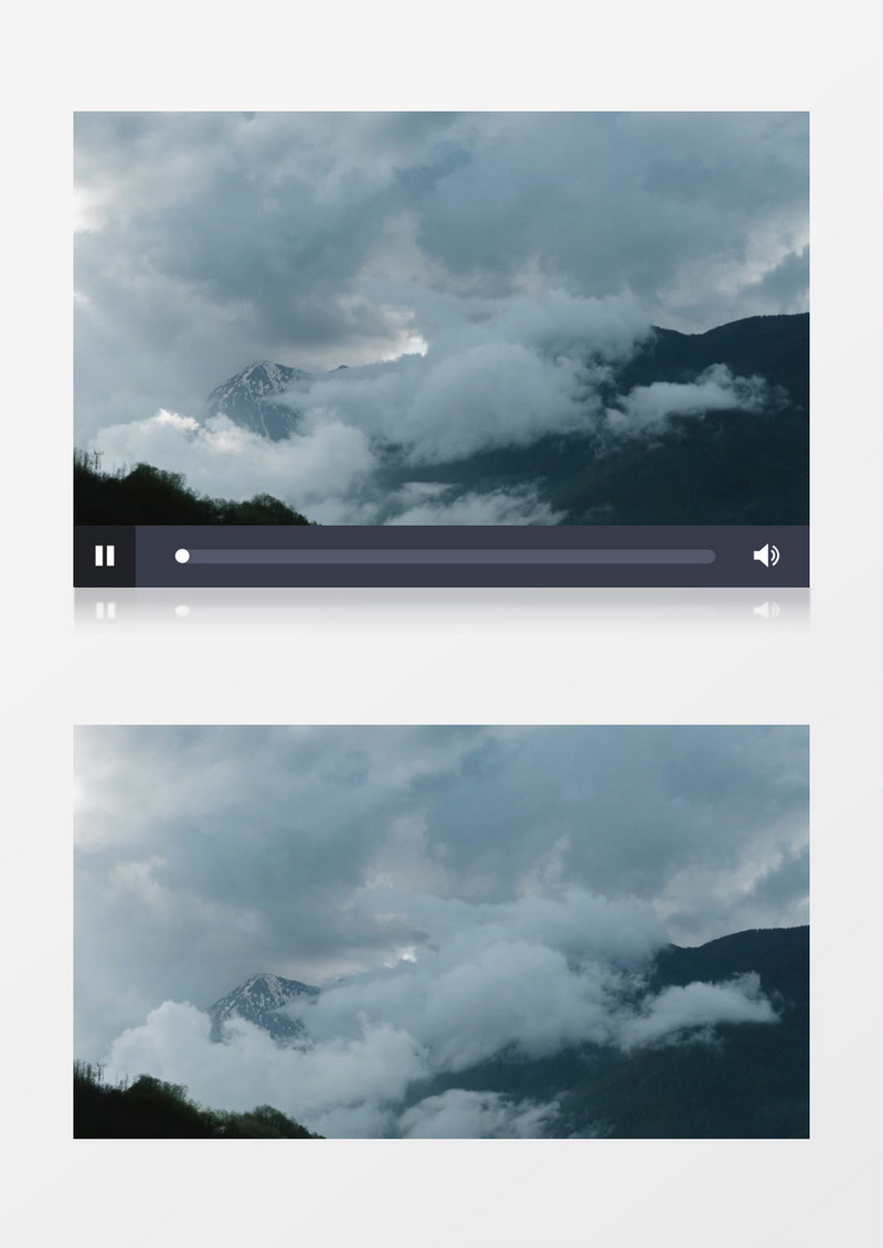 延时拍摄山间云层的运动实拍视频素材