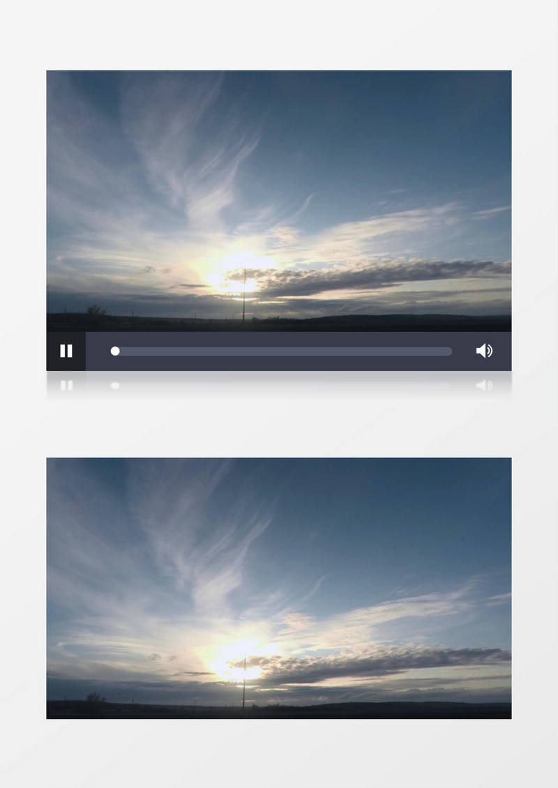 延时拍摄太阳照耀下云层的运动实拍视频素材