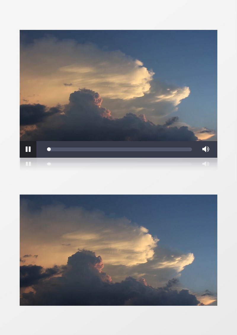 延时拍摄天空中的云团运动实拍视频素材