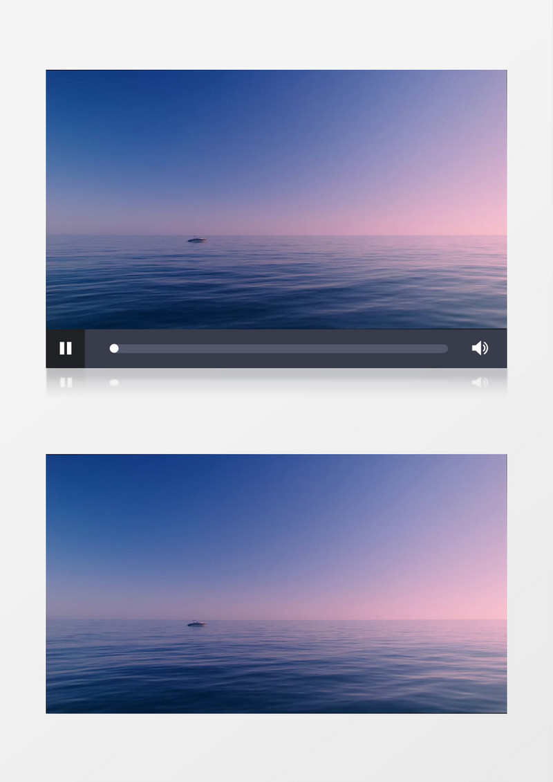 小船在海面上漂泊实拍视频素材