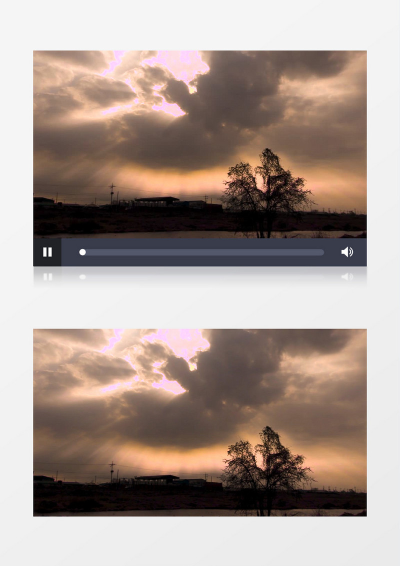 阳光穿透云层照样在大地实拍视频素材
