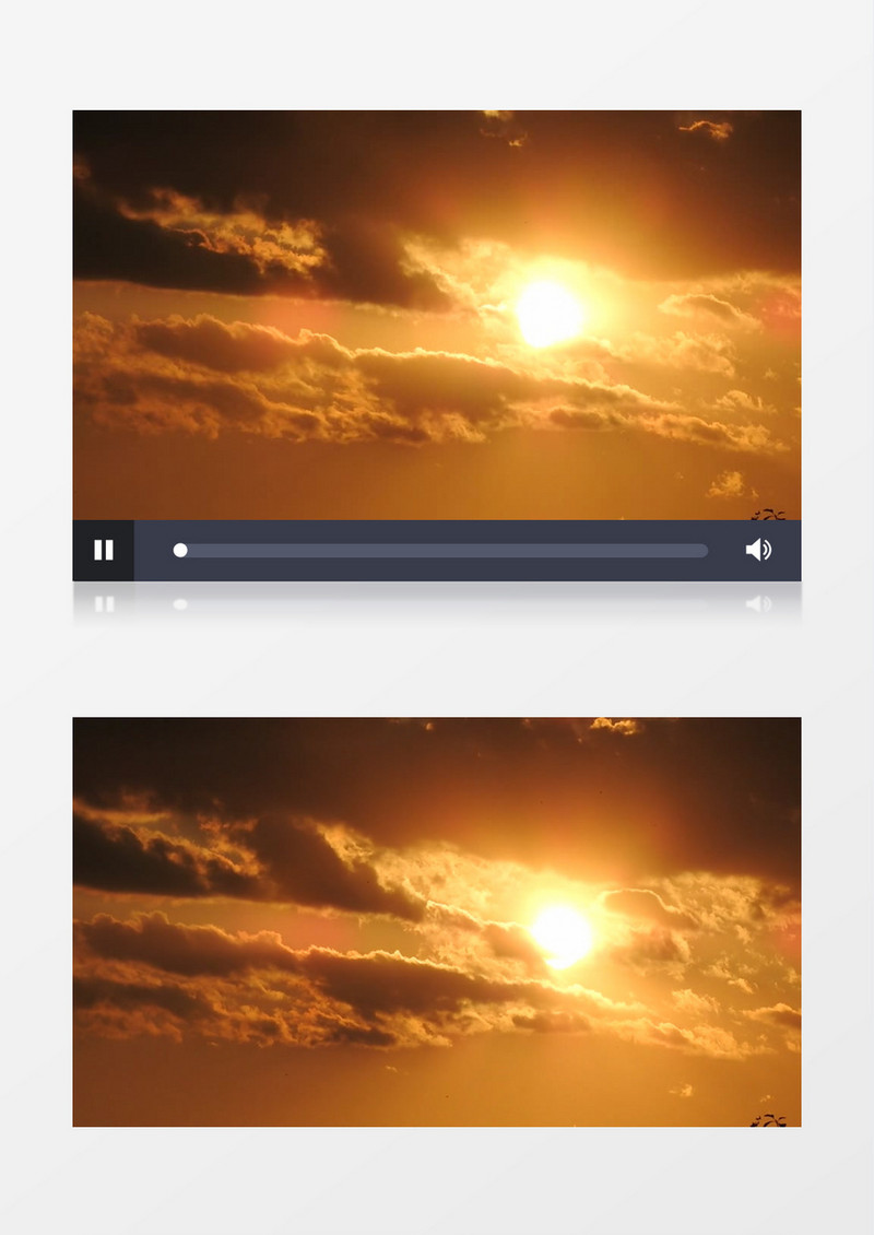 夕阳下飘动的云朵实拍视频素材