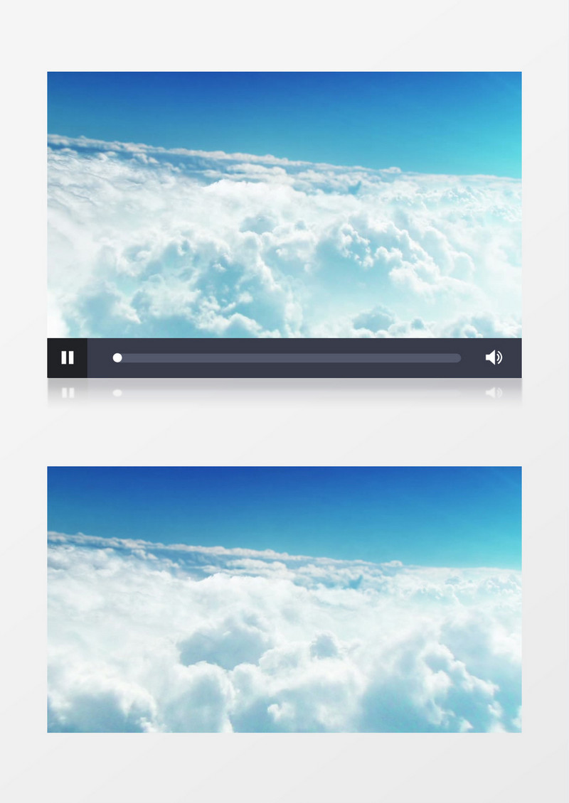 飞机驾驶舱视角下的云层实拍视频素材