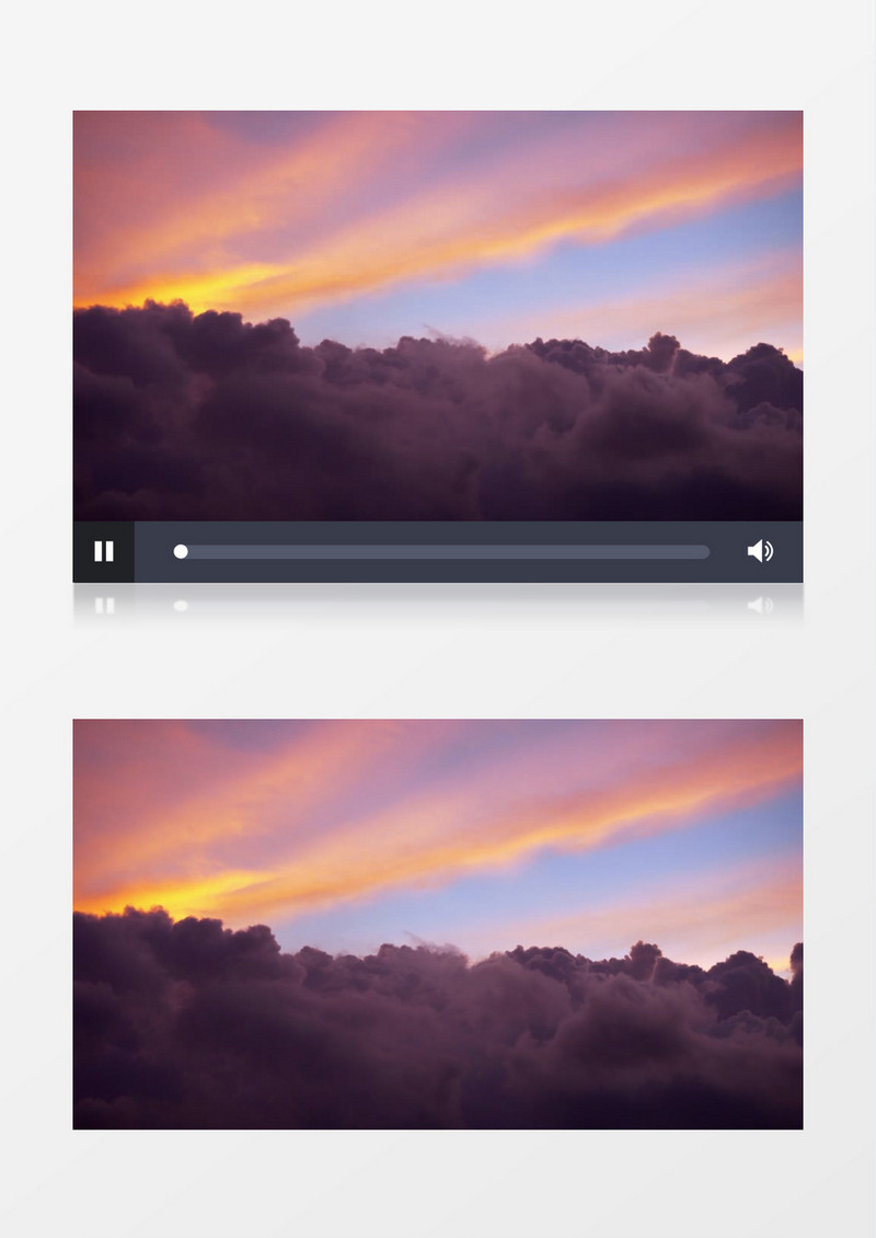 云层上的五颜六色天空实拍视频素材