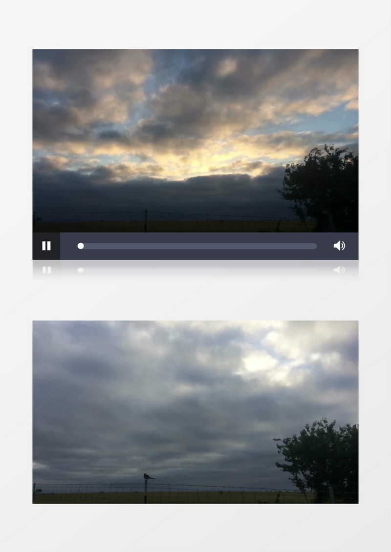 延时拍摄牧场上的风云变化实拍视频素材