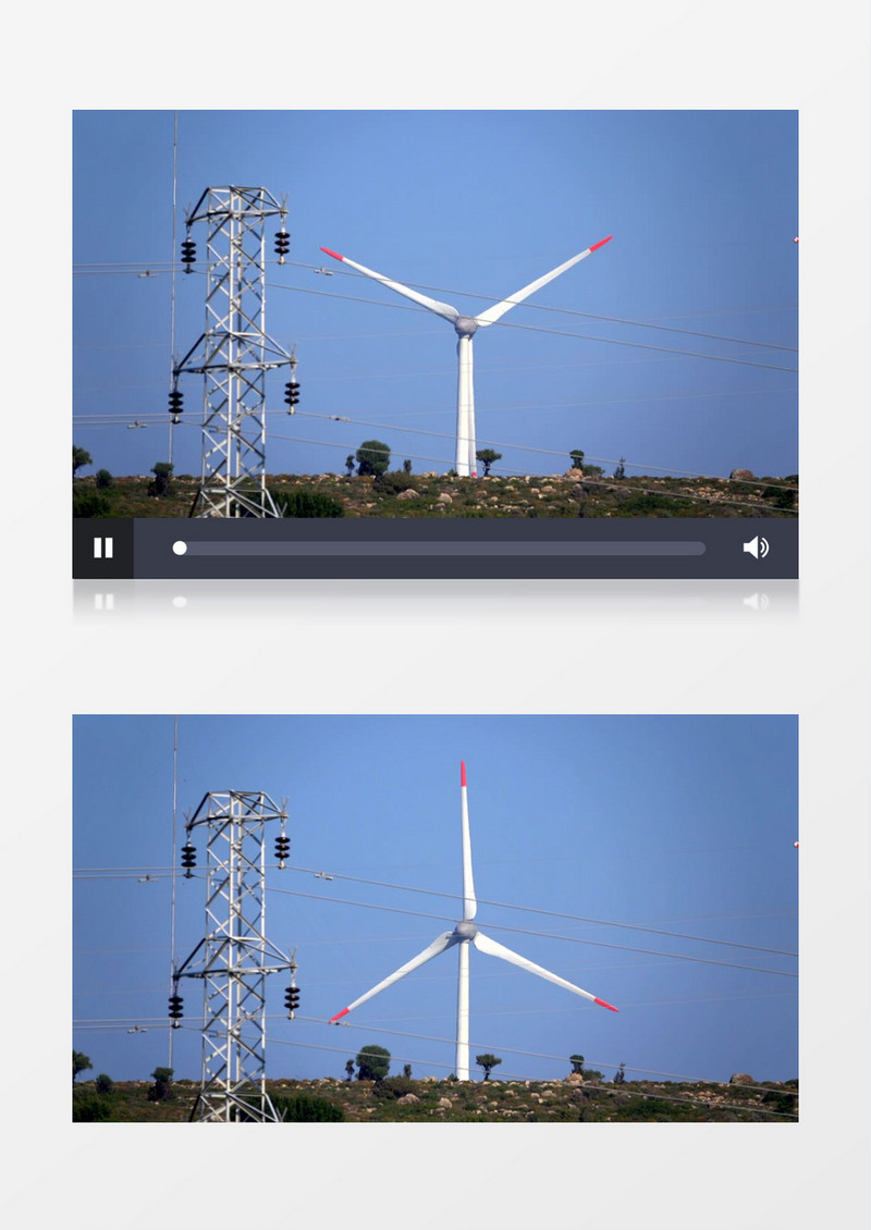 风能发电实拍视频素材