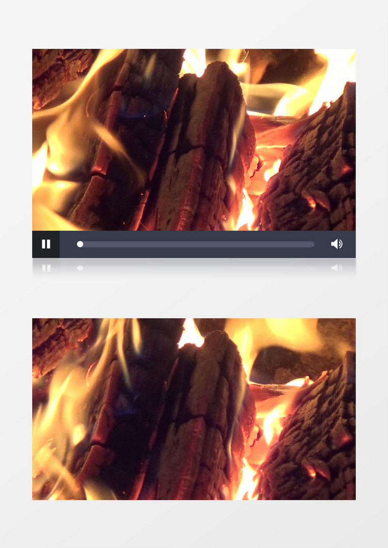 实拍燃烧中的木炭火焰视频素材