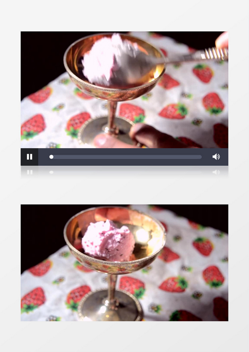 高清实拍超级美味的冰激凌制作过程视频素材