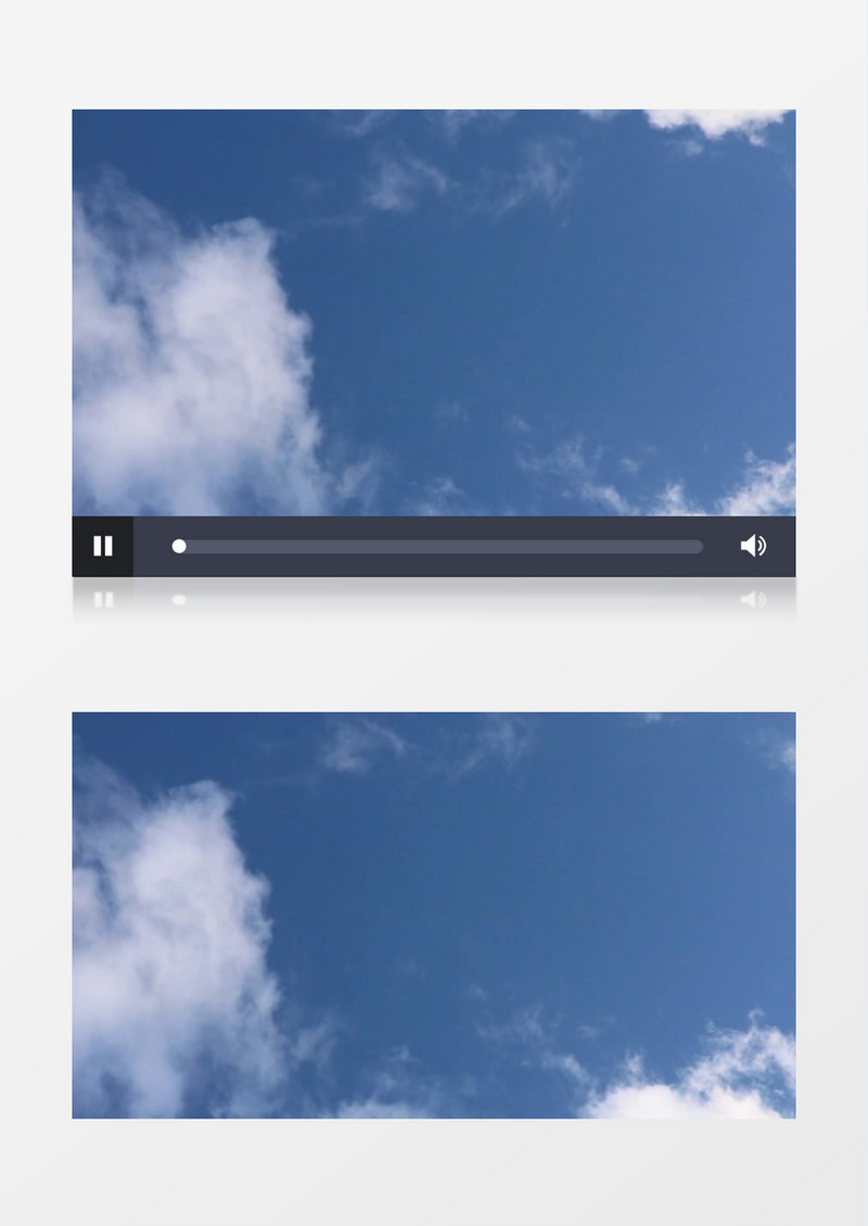 蓝色天空朵朵白云实拍视频素材