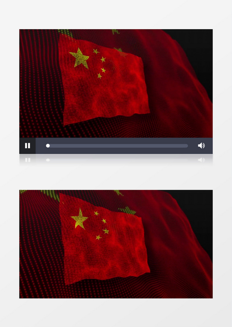3d可视化科技感中国国旗视频素材