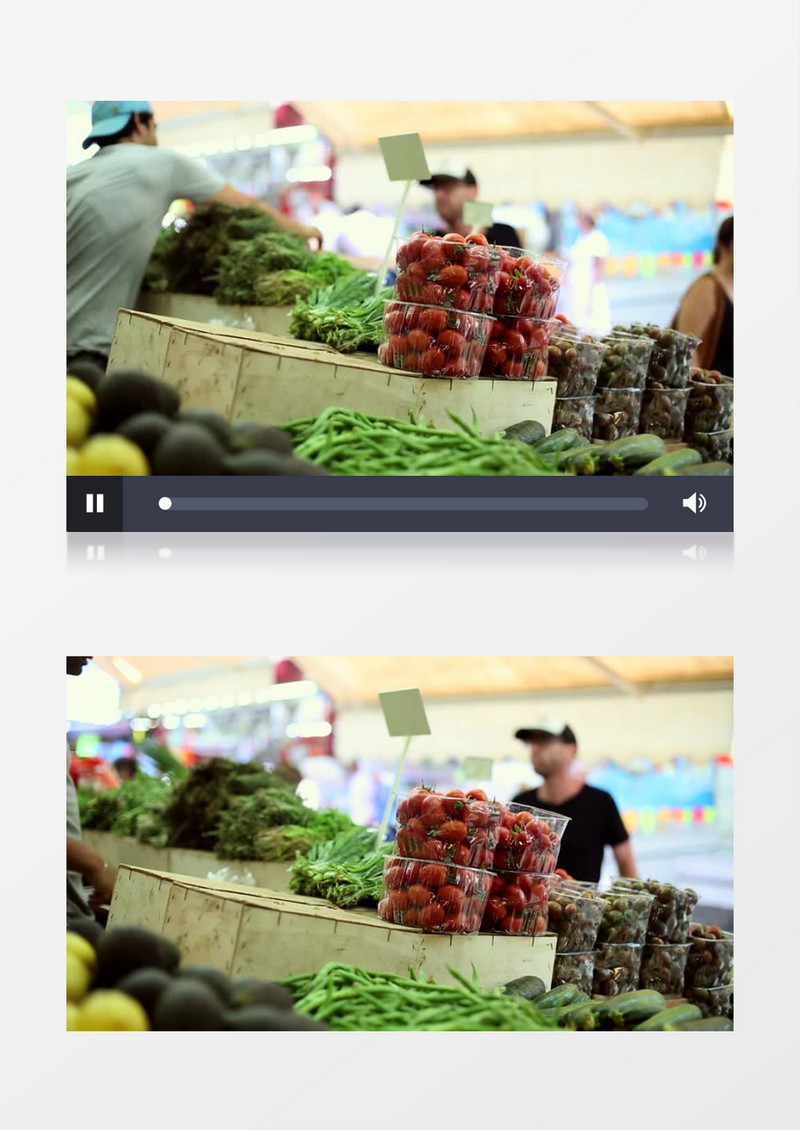 绿色有机蔬菜交易实拍视频素材