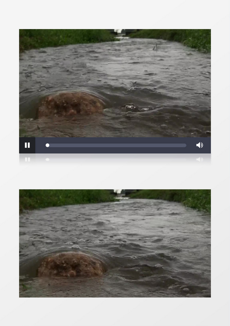 自然景区夏天大瀑布流动实拍视频