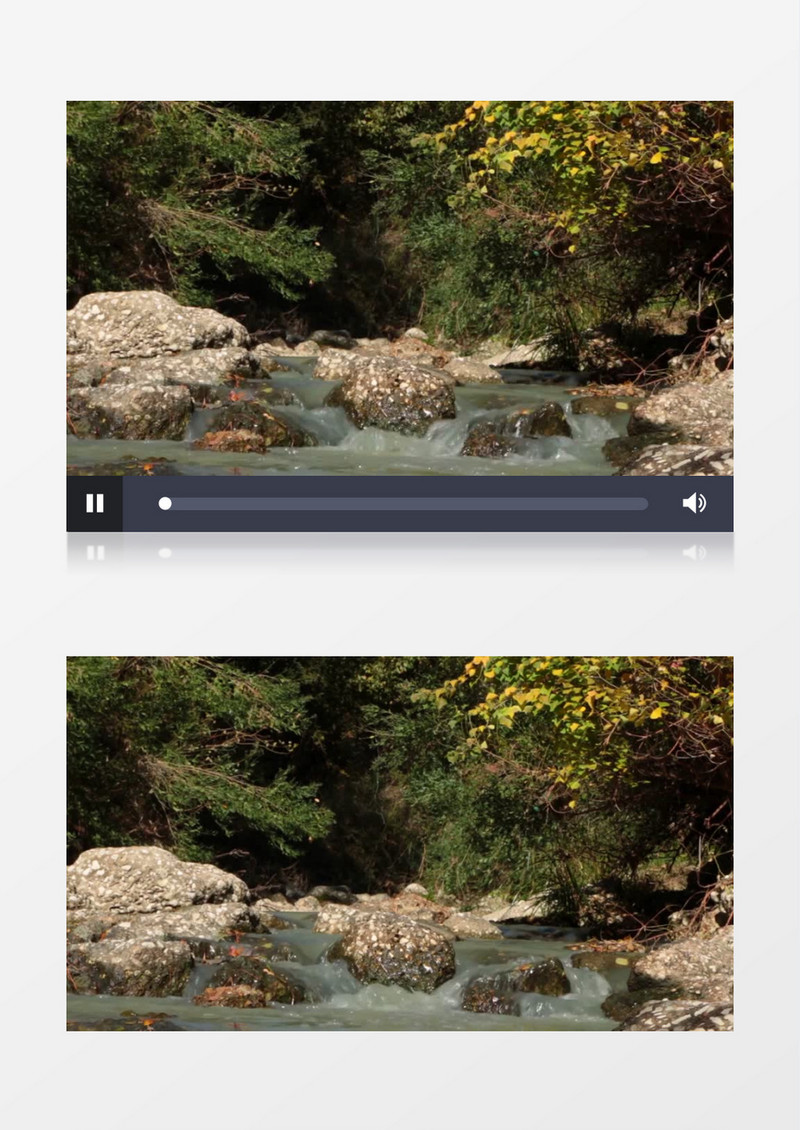 自然景区河流流动实拍视频