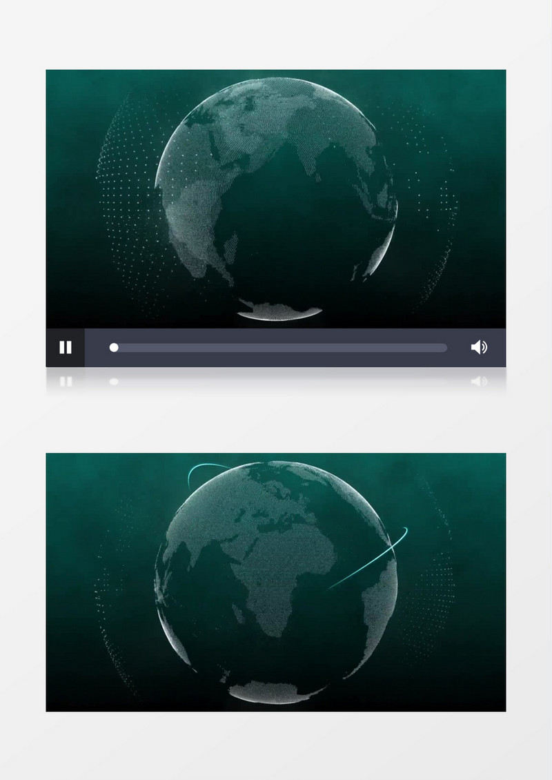 高清视频透明的地球仪旋转景象视频素材