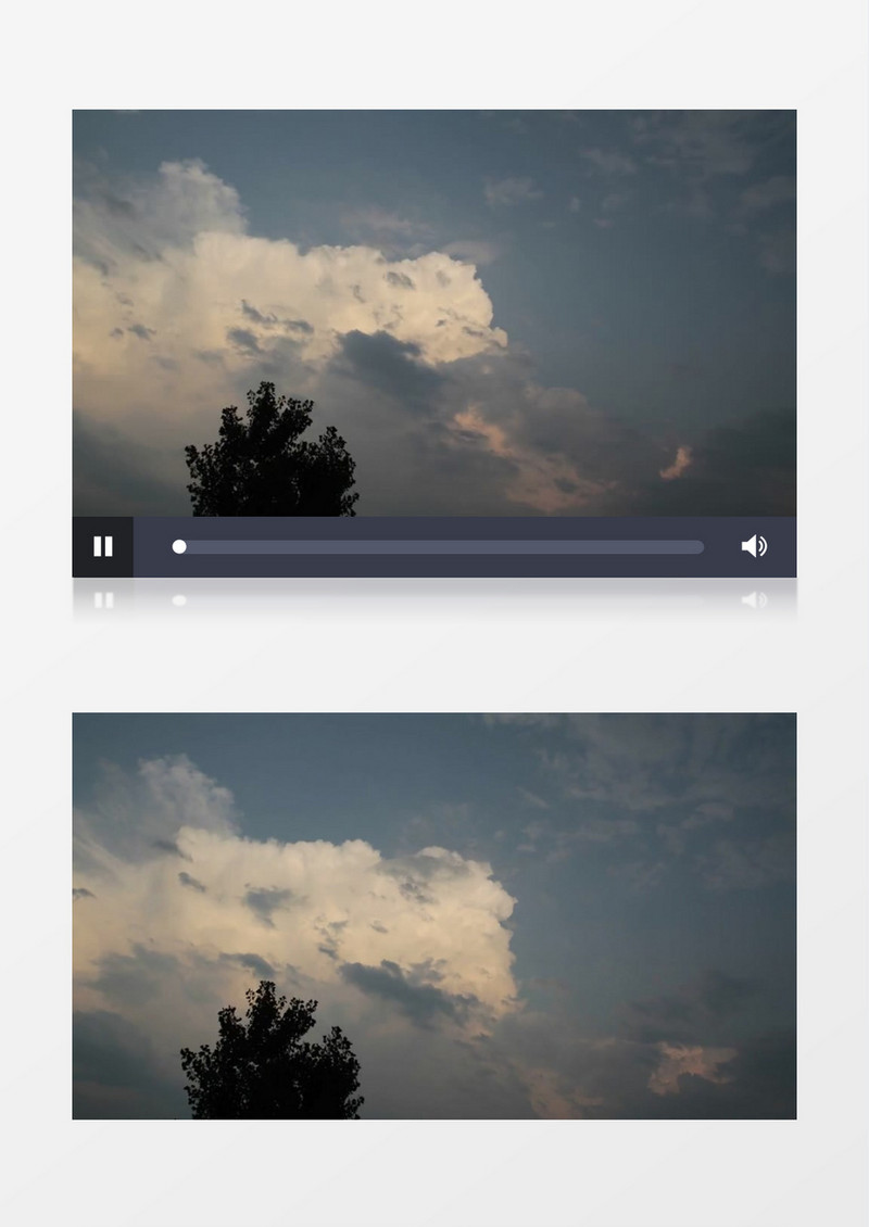 晴空风云变换远景快速实拍视频素材