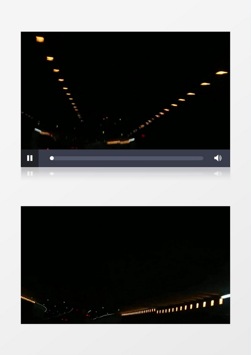 实拍汽车在隧道中行驶时的灯光实拍视频素材
