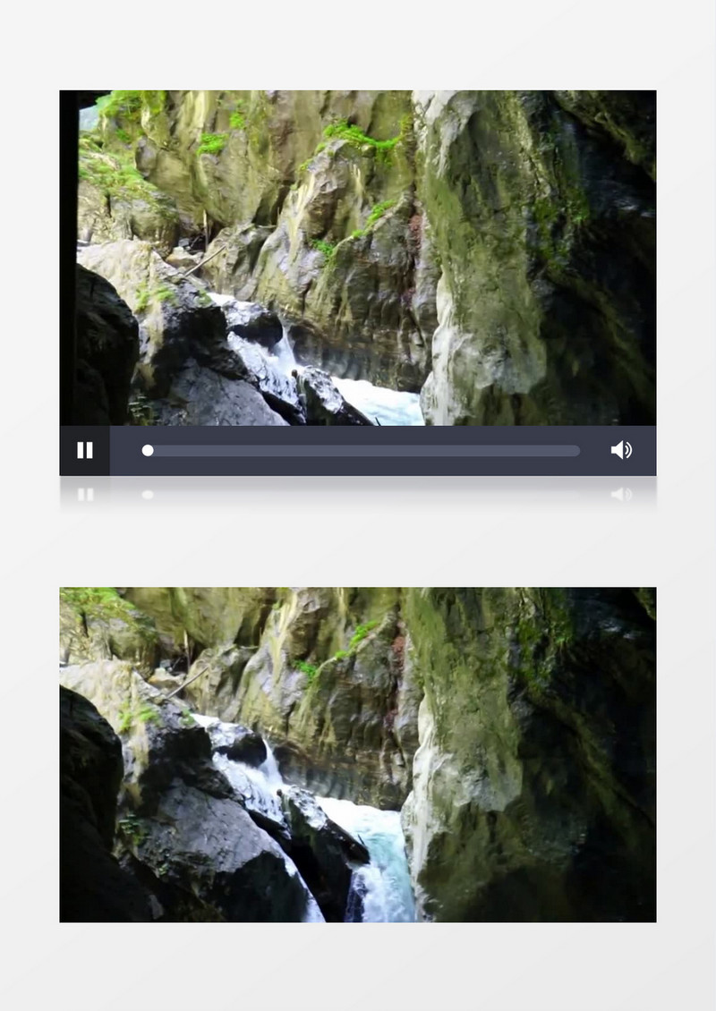 自然景观峡谷流水实拍视频素材