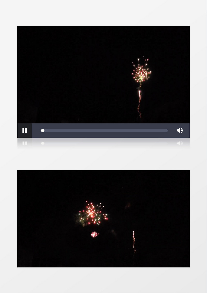 高清实拍美丽的焰火升腾瞬间开出一朵朵的烟花实拍视频素材